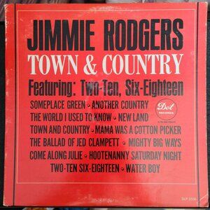 Vintage LP Vinyl Record Jimmie Rodgers - Town & Country 1964 Folk/Country Music